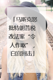 马斯克怒批特朗普税改法案“令人作呕”，白宫回击